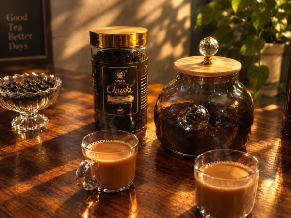 Premium Flavoured Tea  –  Chuski Tea Powder brings you a delightful tea experience with its rich aroma, refreshing taste, and satisfying flavor in every cup.